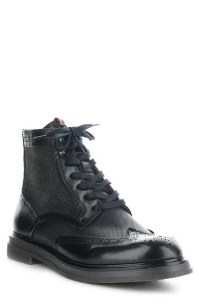 Ambitious 12432 Wingtip Boot In Black Combo Leather/textile