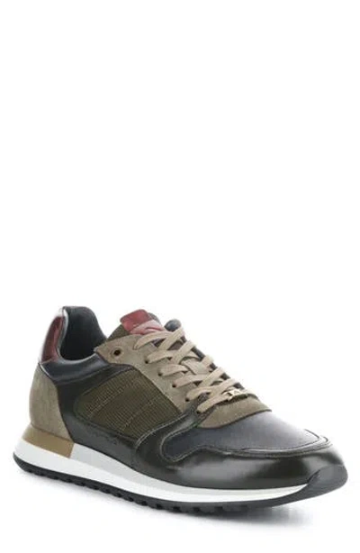 Ambitious 12554 Low Top Sneaker In Khaki/taupe Leather/textile