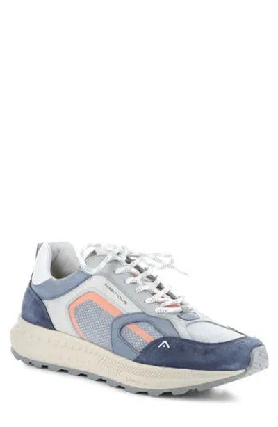 Ambitious Colorblock Sneaker In Blue/grey Suede/textile