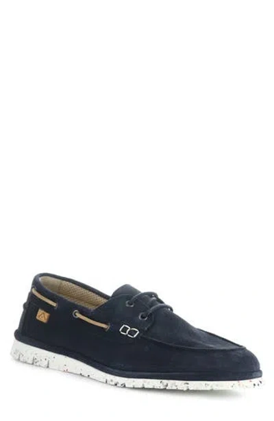 Ambitious Lug Sole Boat Shoe In Navy Suede