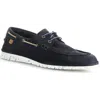 Ambitious Lug Sole Boat Shoe In Navy Suede