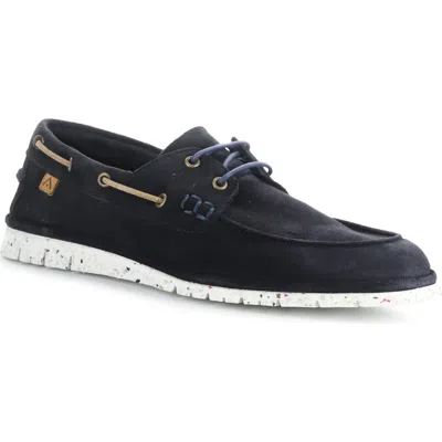 Ambitious Lug Sole Boat Shoe In Navy Suede