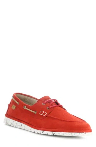 Ambitious Lug Sole Boat Shoe In Red Suede