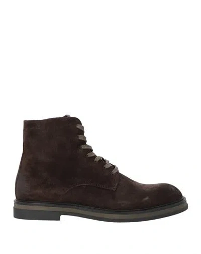 Ambitious Man Ankle Boots Dark Brown Size 9 Leather