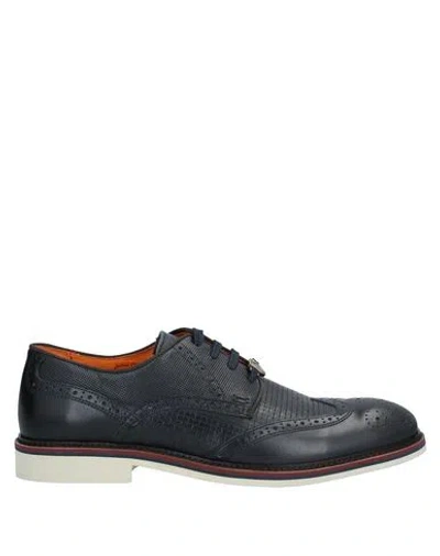 Ambitious Man Lace-up Shoes Midnight Blue Size 8 Soft Leather