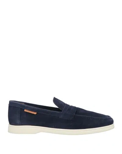 Ambitious Man Loafers Navy Size 9 Leather In Blue