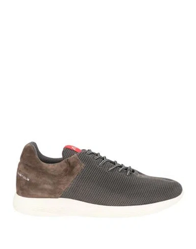 Ambitious Man Sneakers Chocolate Brown Size 11 Textile Fibers, Soft Leather In Multi