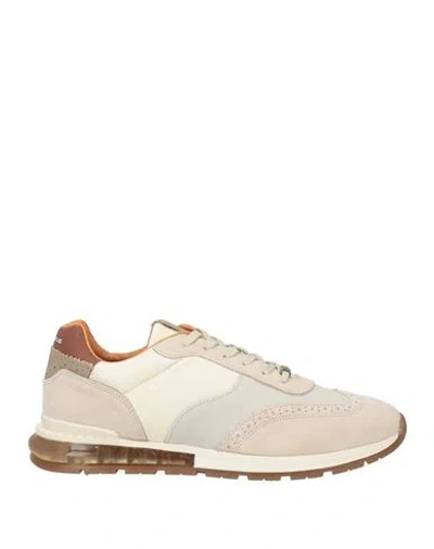 Ambitious Man Sneakers Ivory Size 7 Leather, Textile Fibers In Multi