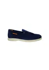 Ambitious Men's Shoes  Summer Moccasin In Suede. Standard Fit. In Blue