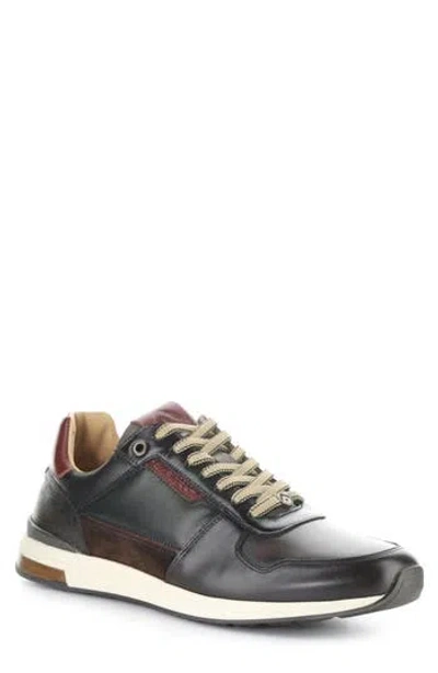 Ambitious Mixed Leather Lace-up Sneaker In Black