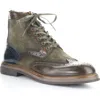 Ambitious Wingtip Leather Boot In Green