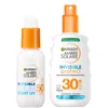 Ambre Solaire Garnier  Invisible Sun Protection Spf Face & Body Bundle