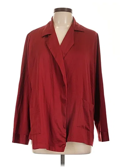 Pre-owned Ambrielle 3/4 Sleeve Blouse In Burgundy