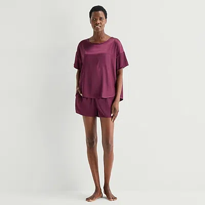 Ambrielle Amb Capsule Satin Set In Purple