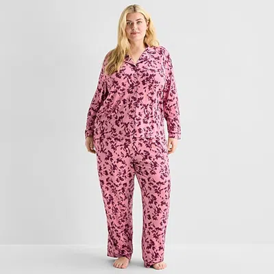Ambrielle Amb Ls Ll Notch Set Plus In Pink