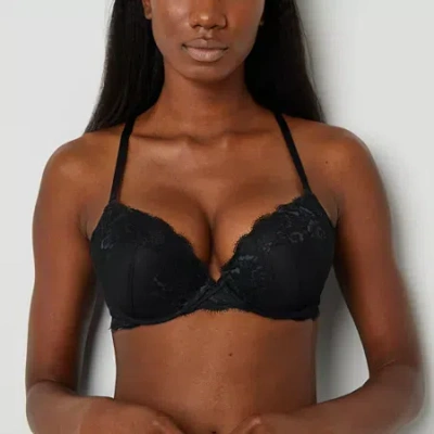 Ambrielle Convertible Lace Push Up Bra In Sand