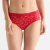 Ambrielle Cotton Brief Panty In Red