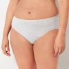 Ambrielle Cotton High Cut Panty In Gray
