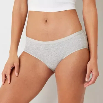 Ambrielle Cotton Hipster Panty In Gray