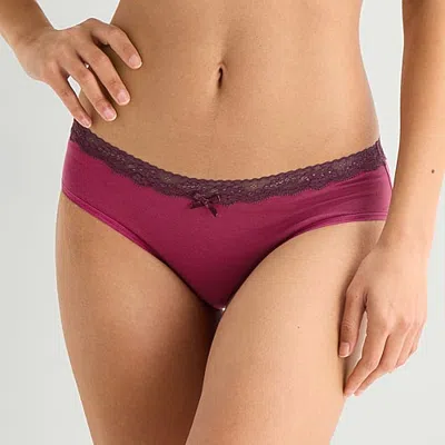 Ambrielle Cotton Hipster Panty In Red