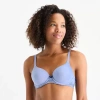 Ambrielle Cotton Underwire Full Coverage Bra 365392 In Blue