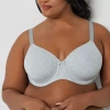 Ambrielle Cotton Underwire Full Coverage Bra 365392 In Gray