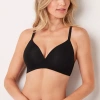 Ambrielle Cotton Wirefree Full Coverage Bra-302711 In Black