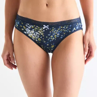 Ambrielle Cotton Womens Average + Full Figure Bikini Panty 364245 In Multi
