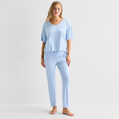 Ambrielle Dream Cool Womens Pajama Pants In Blue