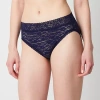 Ambrielle Everyday Lace High Cut Panty In Blue