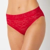 Ambrielle Everyday Lace High Cut Panty In Red