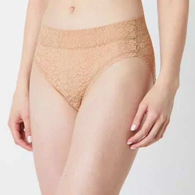 Ambrielle Everyday Lace High Cut Panty In Sand