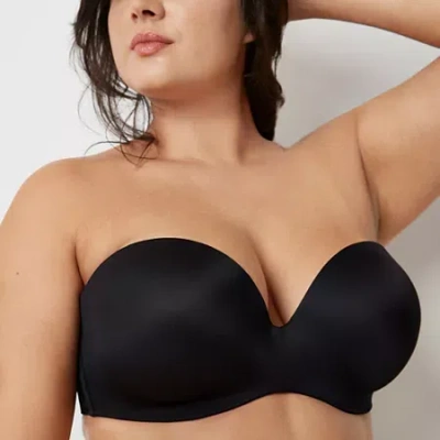 Ambrielle Everyday Lightly Lined Underwire Strapless Bra In Black