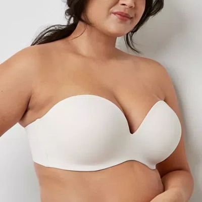 Ambrielle Everyday Lightly Lined Underwire Strapless Bra In White