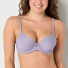 Ambrielle Everyday Underwire Full Coverage Bra In Purple