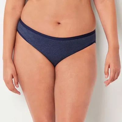 Ambrielle Organic Cotton Bikini Panty 215362 In Blue