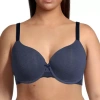 Ambrielle Organic Cotton Demi Bra In Blue