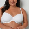 Ambrielle Organic Cotton Demi Bra In White