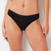 Ambrielle Organic Cotton Thong Panty 303247 In Black