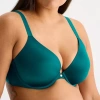 Ambrielle Plunge Push Up Bra In Green
