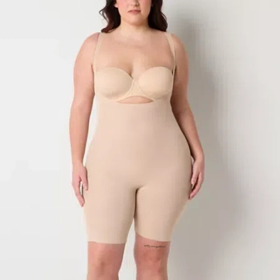Ambrielle Plus Torsette Thigh Slimmers In White