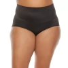 Ambrielle Plus Waist Line Control Briefs In Black