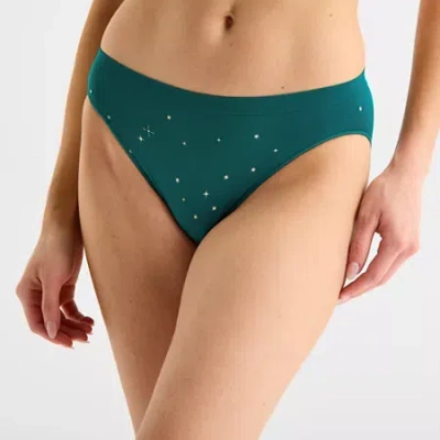 Ambrielle Seamless Bikini Panty In Green