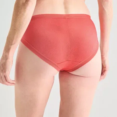 Ambrielle Smooth Lace Hicut Panty In Red