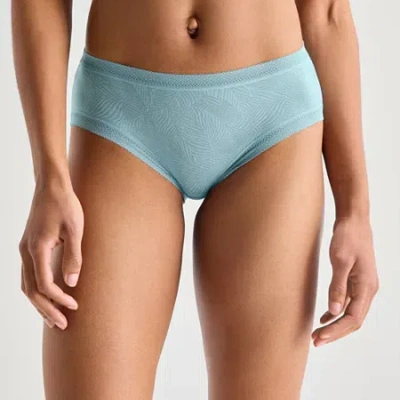 Ambrielle Smooth Lace Hipster Panty In Blue