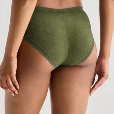 Ambrielle Smooth Lace Hipster Panty In Green