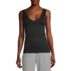 Ambrielle Smoothing Solutions Womens U Neck Sleeveless Tank In Black
