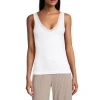 Ambrielle Smoothing Solutions Womens U Neck Sleeveless Tank In White