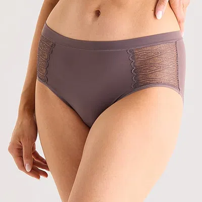 Ambrielle Supersoft High Cut Panty In Gray