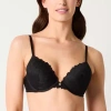 Ambrielle Tulip Lace Push Up Bra In Black